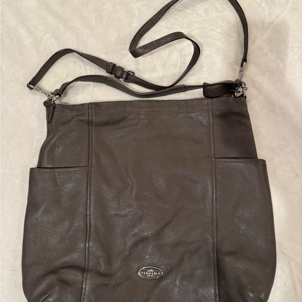 Coach Brown Leather Crossbody/Tote Bag